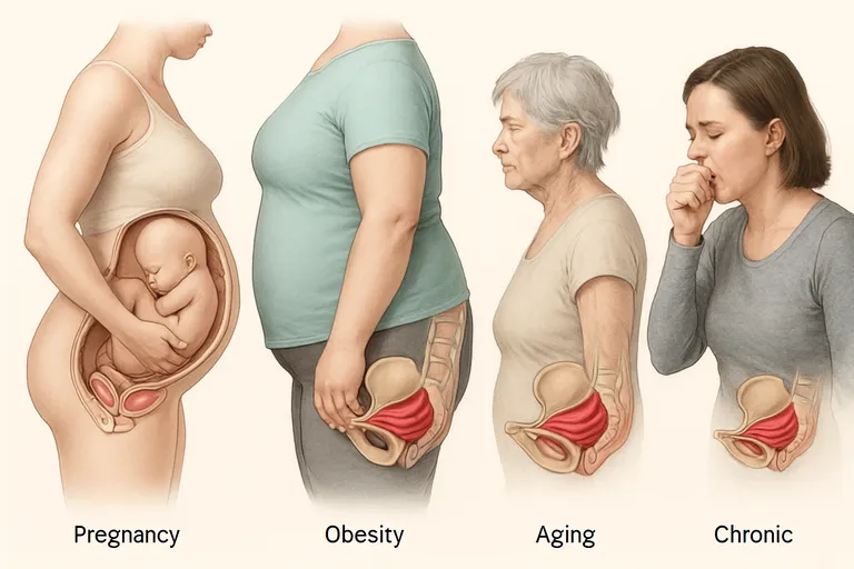 Oorzaken en risicofactoren van verzwakte/verslapte bekkenbodemspieren